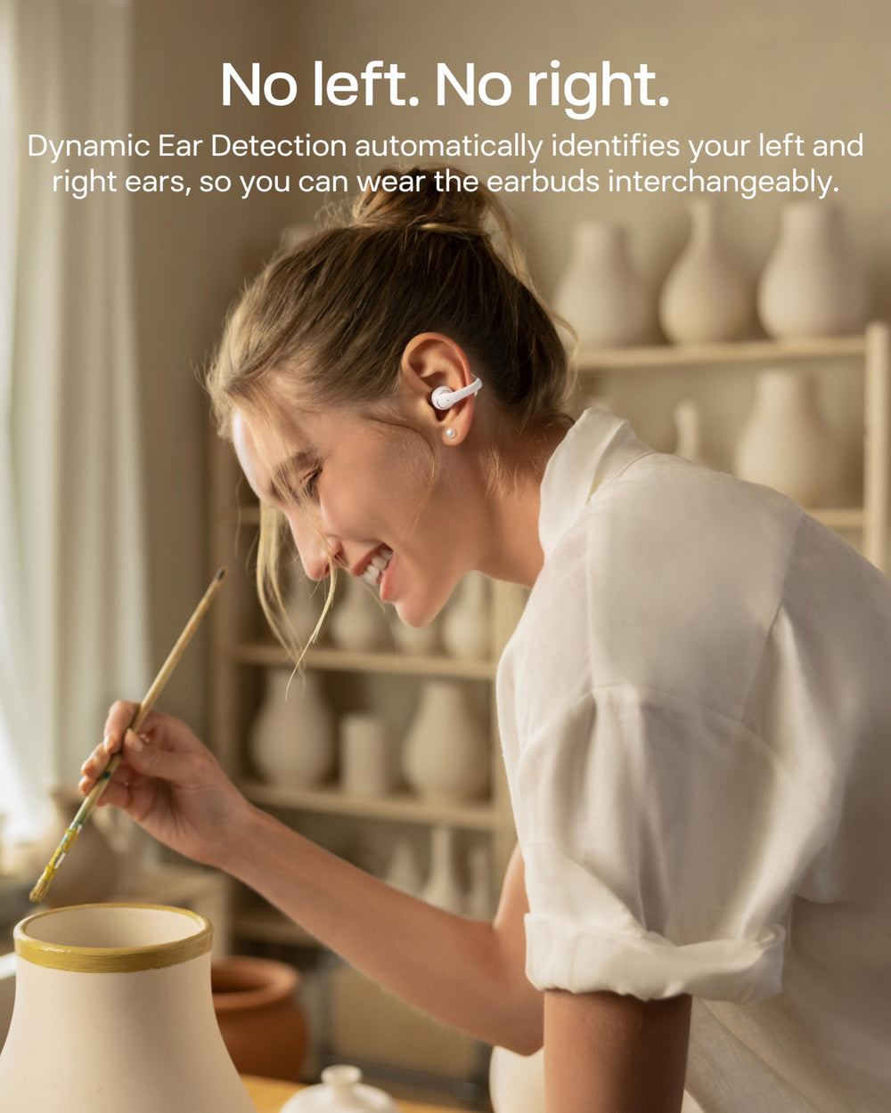 SHOKZ OpenDots 2 pinch control demo indicating precise, reduced accidental taps