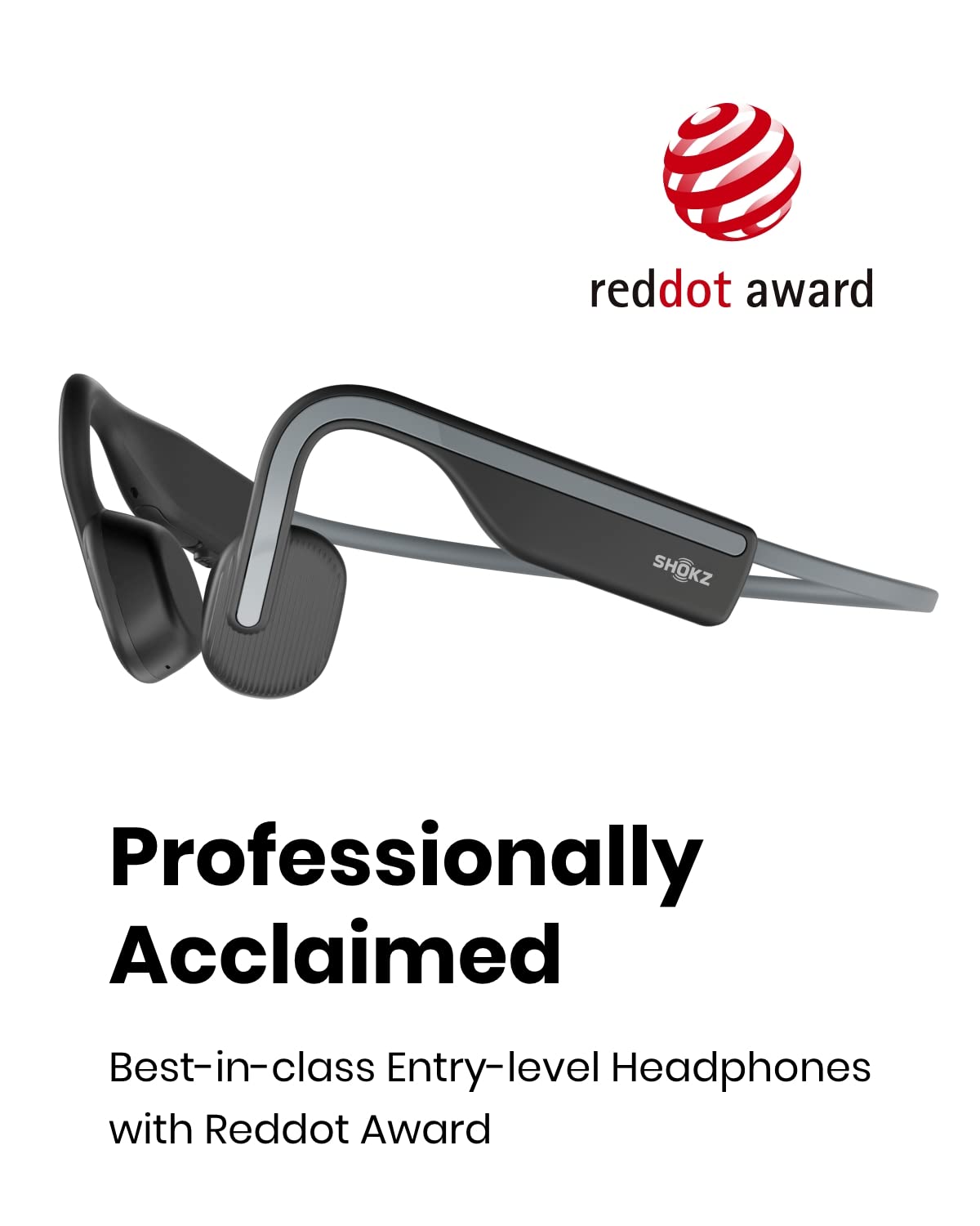 SHOKZ OpenMove profile on cheekbone demonstrating bone conduction clarity