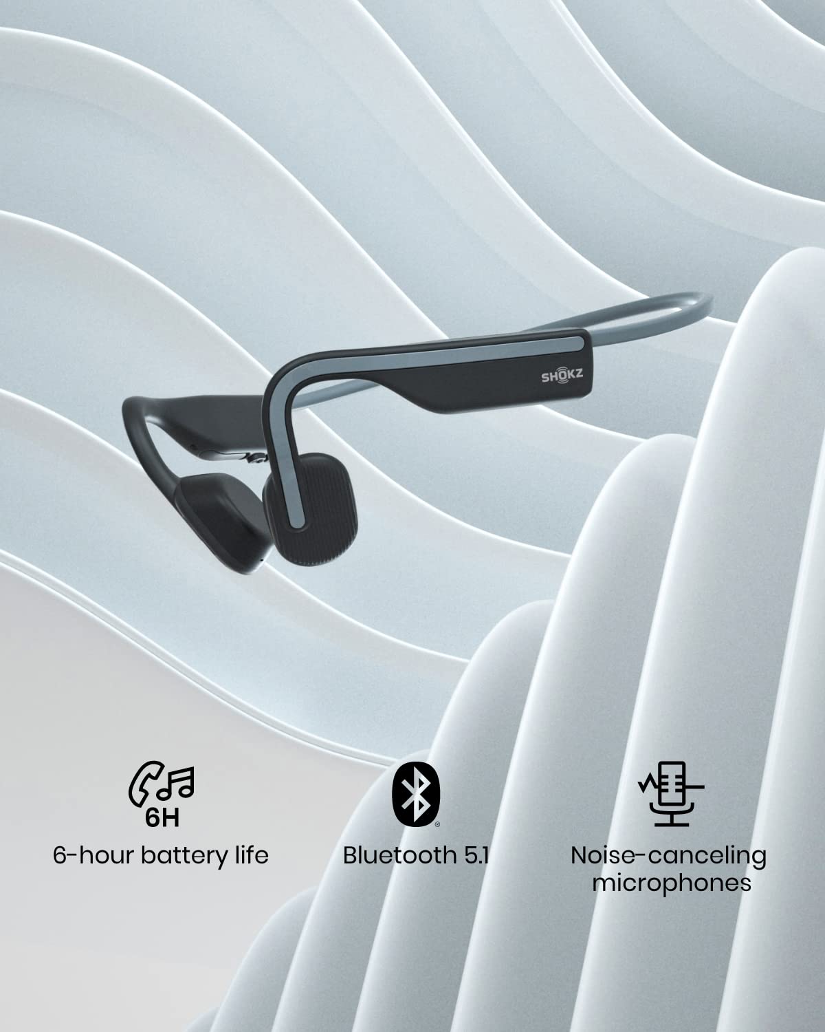 SHOKZ OpenMove with sticker pack and packaging showing included extras