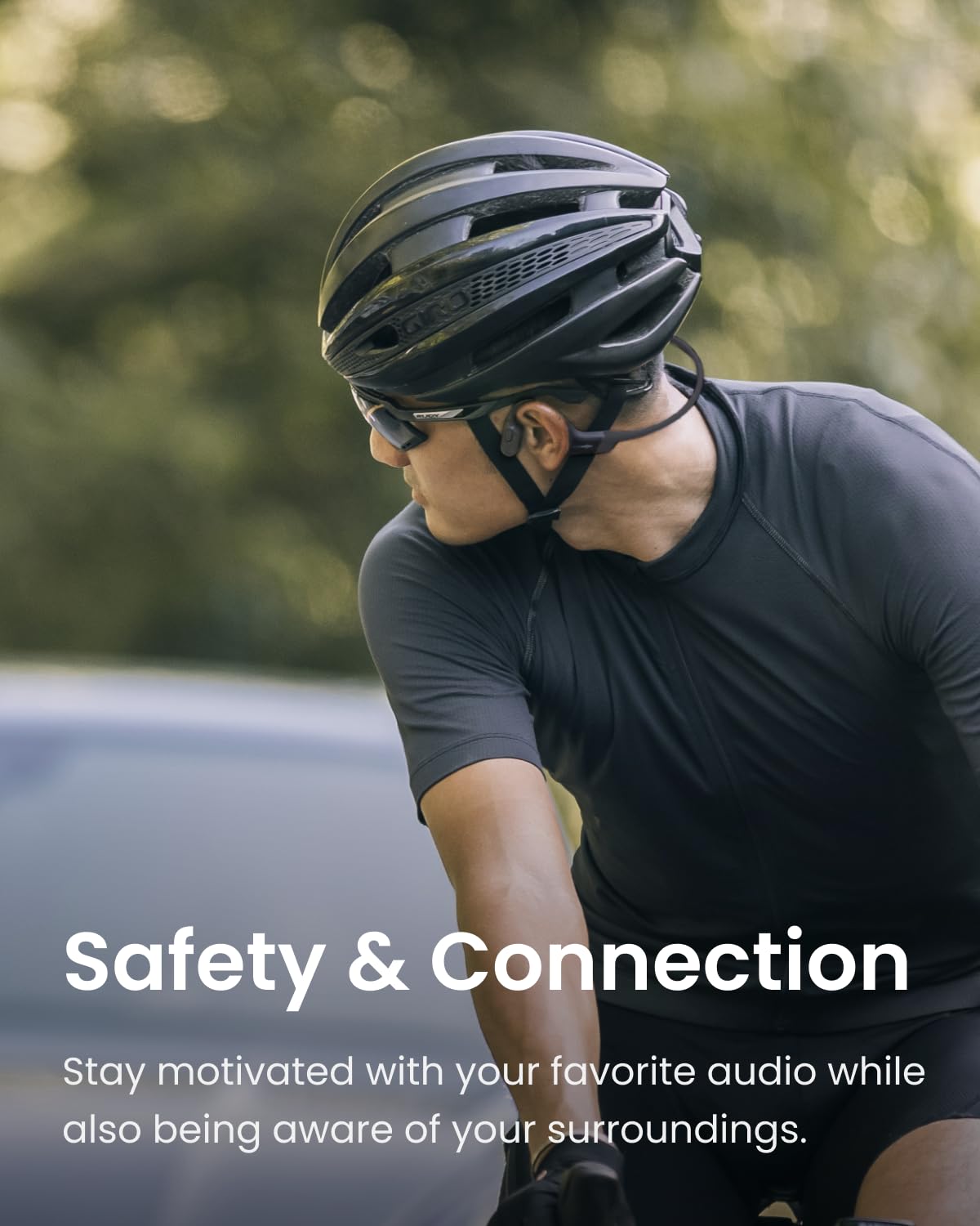 SHOKZ OpenRun close-up of bone conduction transducers highlighting durable build