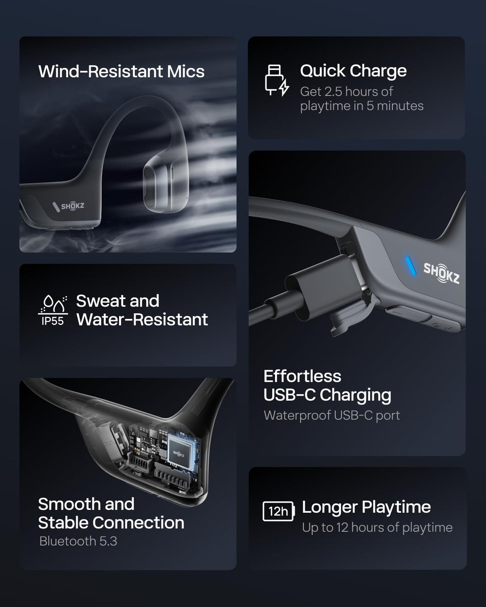 SHOKZ OpenRun Pro 2 Mini app EQ screenshot showing customizable sound modes