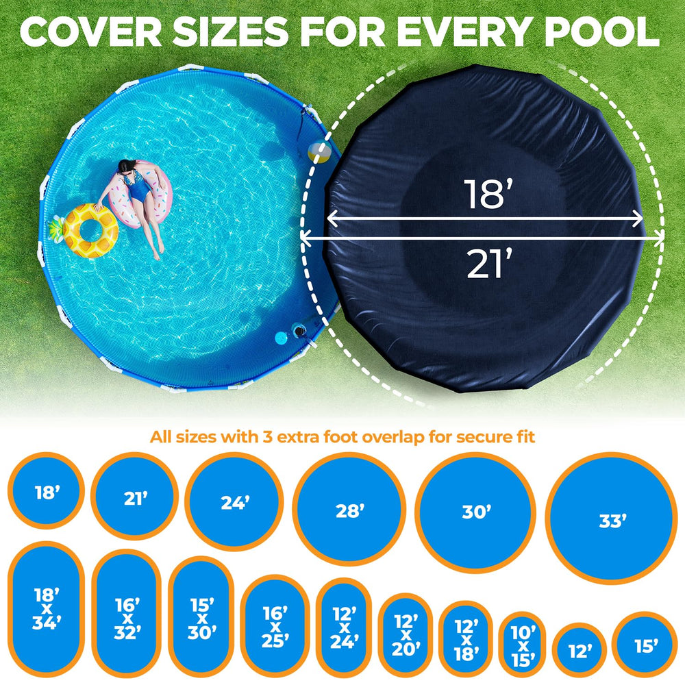Shop Square heat-sealed seam and three-foot overlap showing weather-resistant edge