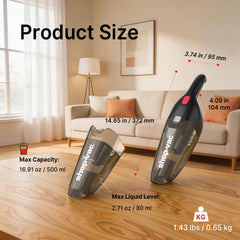 Shop-Vac one-click dustbin release detail for easy emptying and hygiene