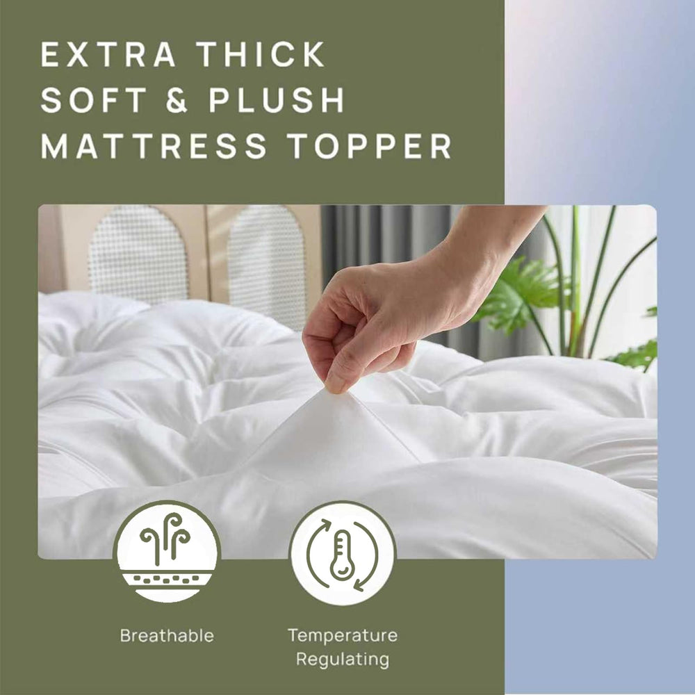 SHOUREN corner strap detail securing topper to mattress for stability
