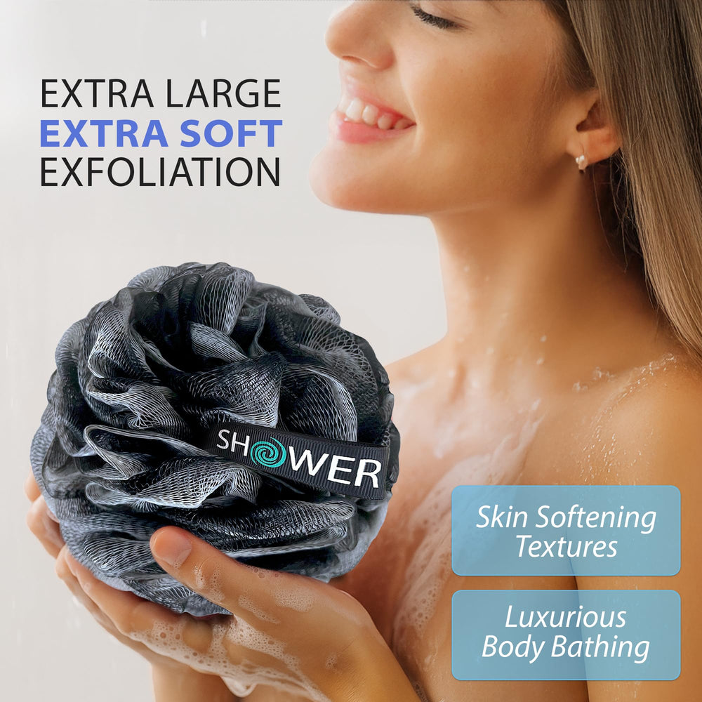 Shower Bouquet close-up of soft mesh texture highlighting gentle exfoliation