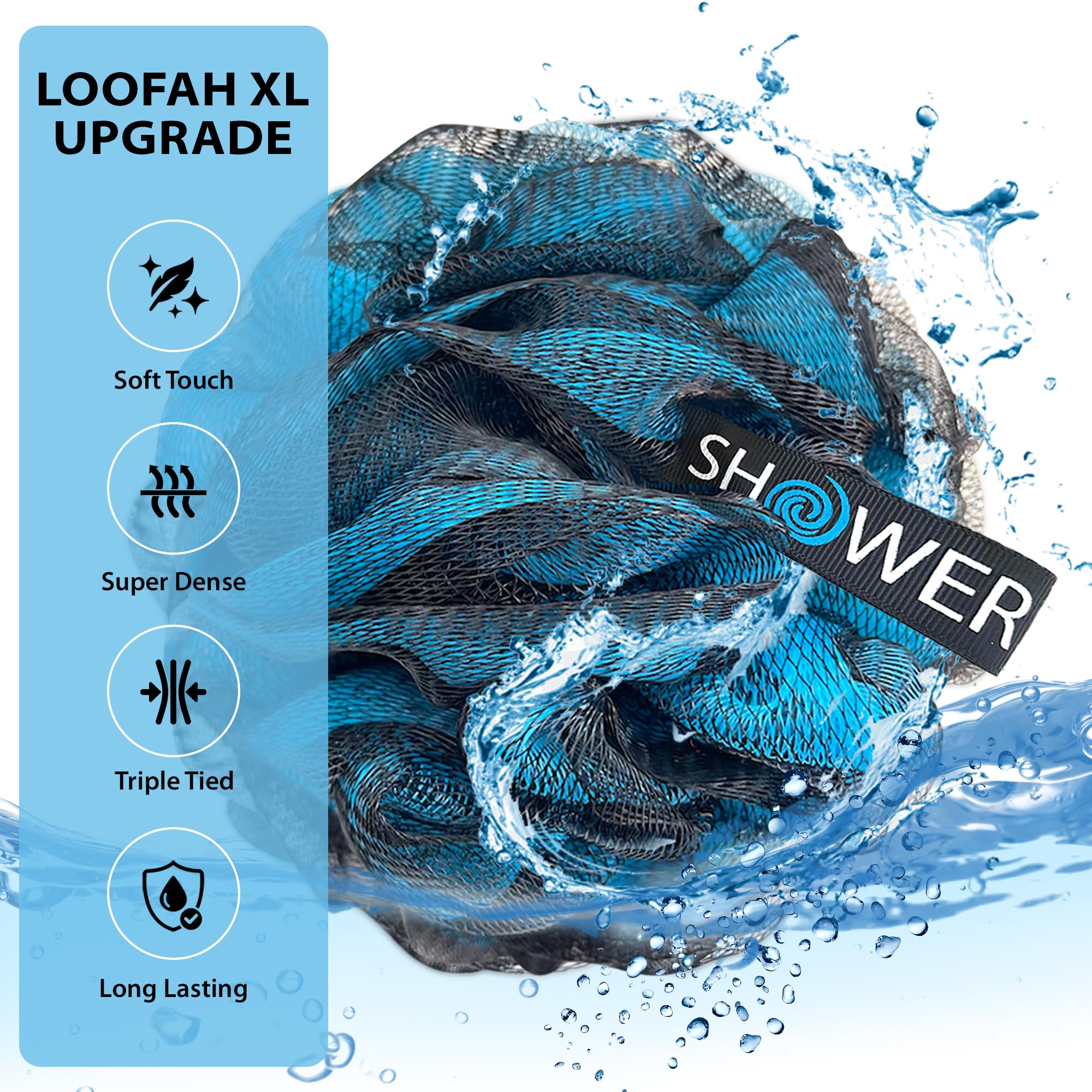 Shower Bouquet long ribbon handle hanging detail improves drying and storage