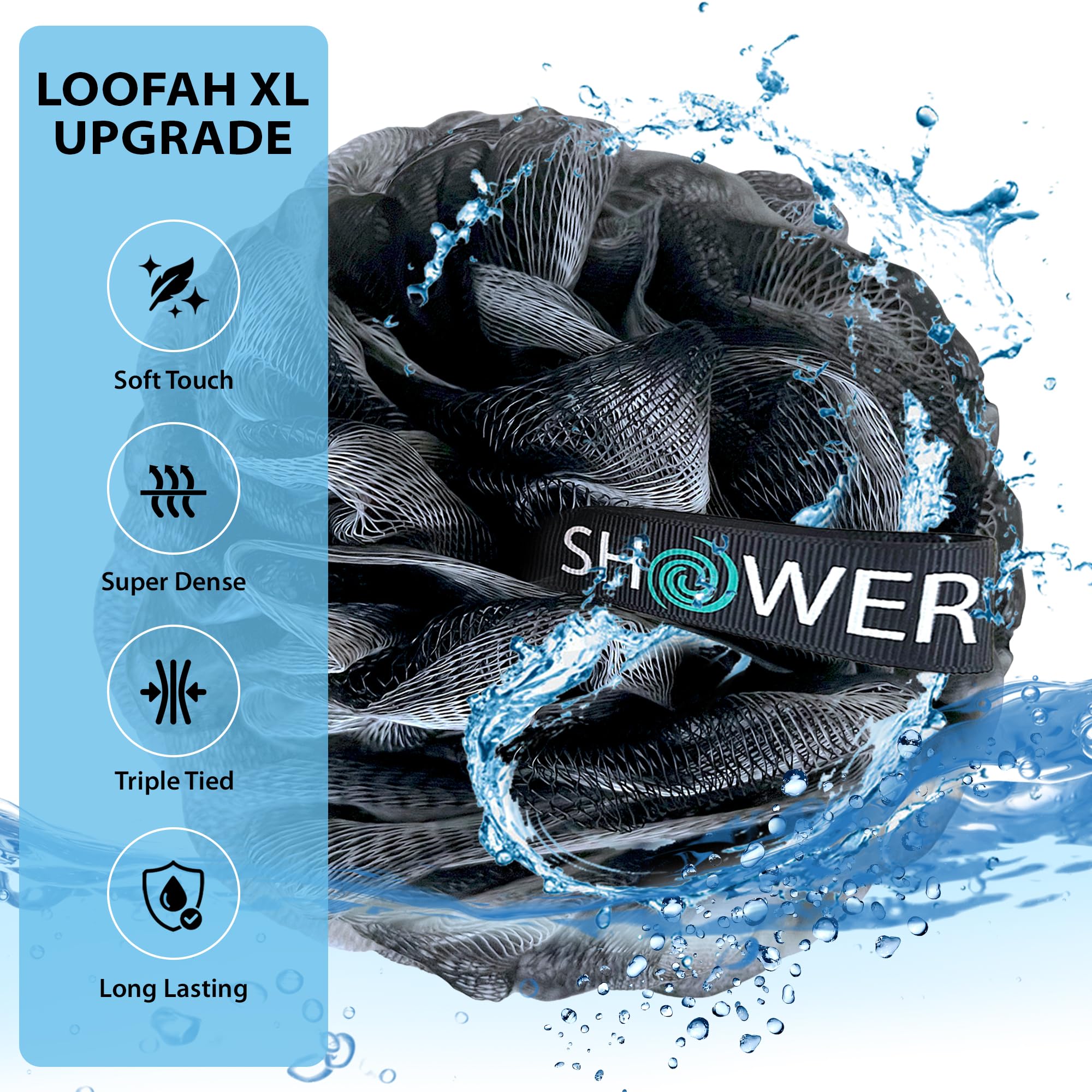 Shower Bouquet size comparison in hand showing extra-large 75g scale