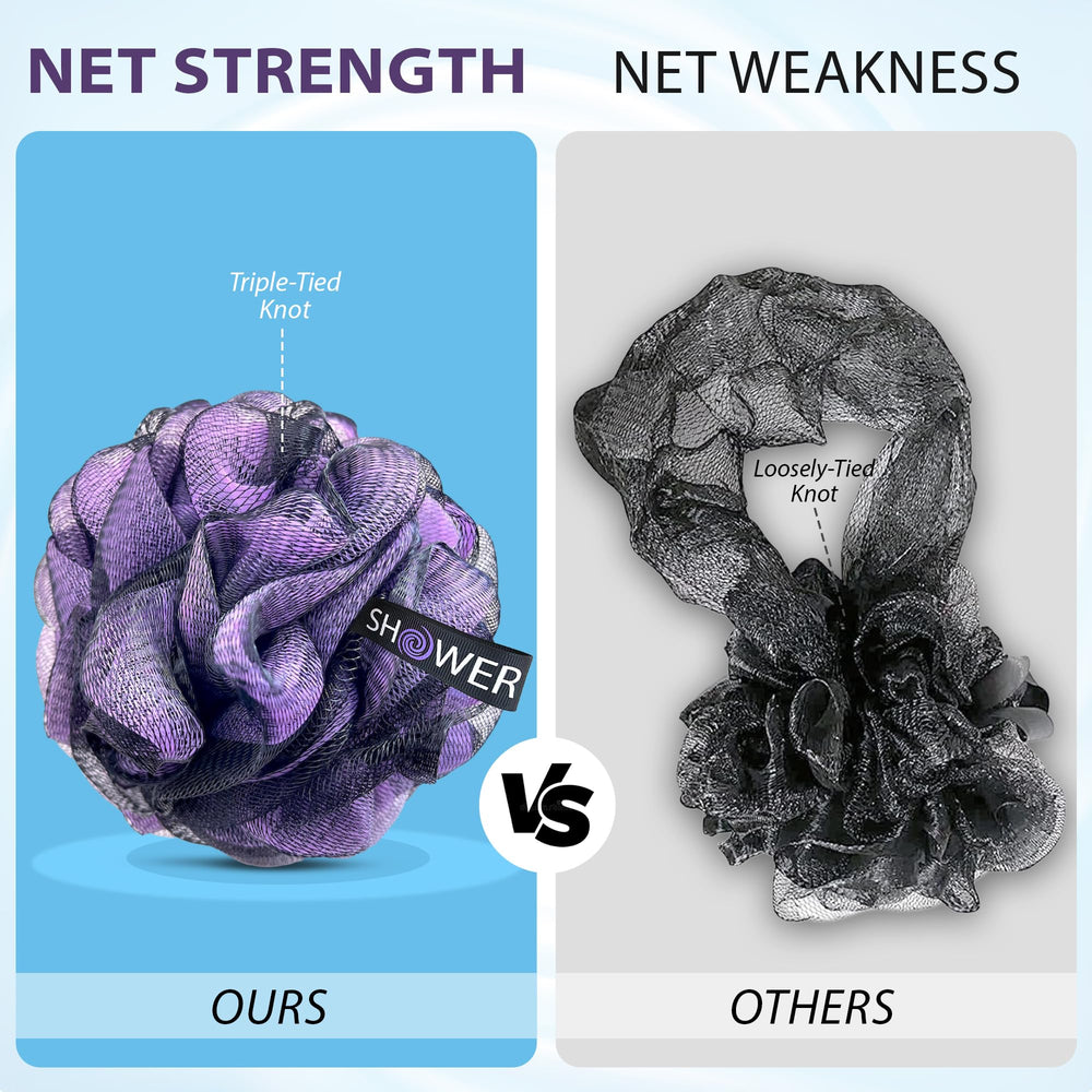 Shower Bouquet triple-tied knot core detail reinforces long-lasting durability