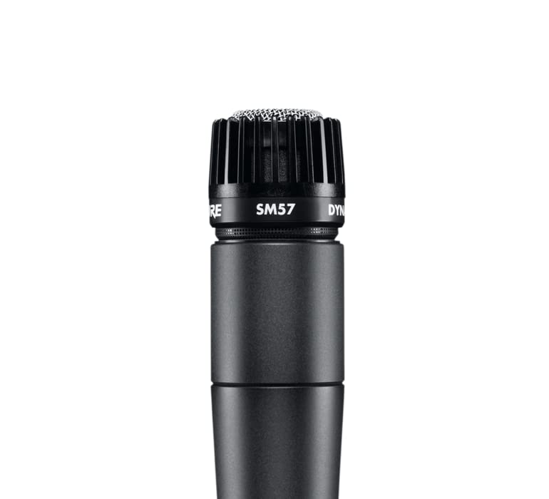 Shure SM57 Pro over snare drum showing crisp transient capture and attack clarity