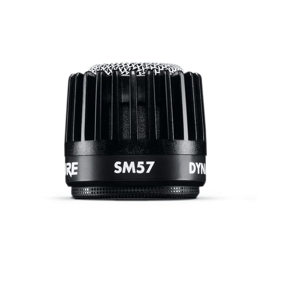 Shure SM57 Pro next to ruler for size comparison and fitment on stands