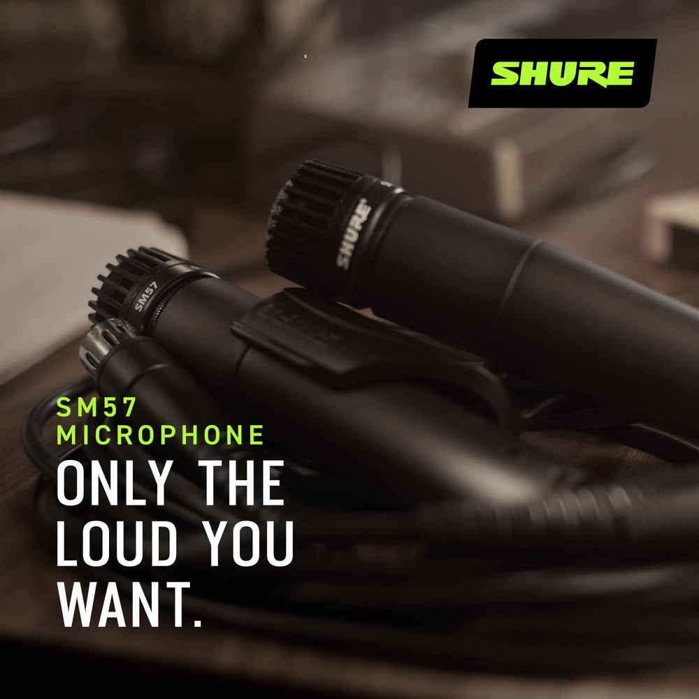 Shure SM57 Pro side angle illustrating ergonomic profile and build quality benefits