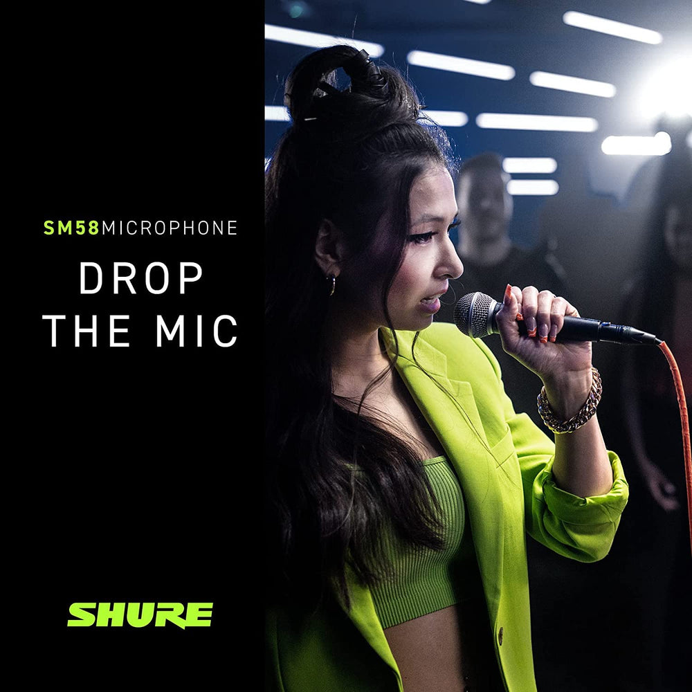 Shure SM58S in a studio setting delivering consistent vocal presence