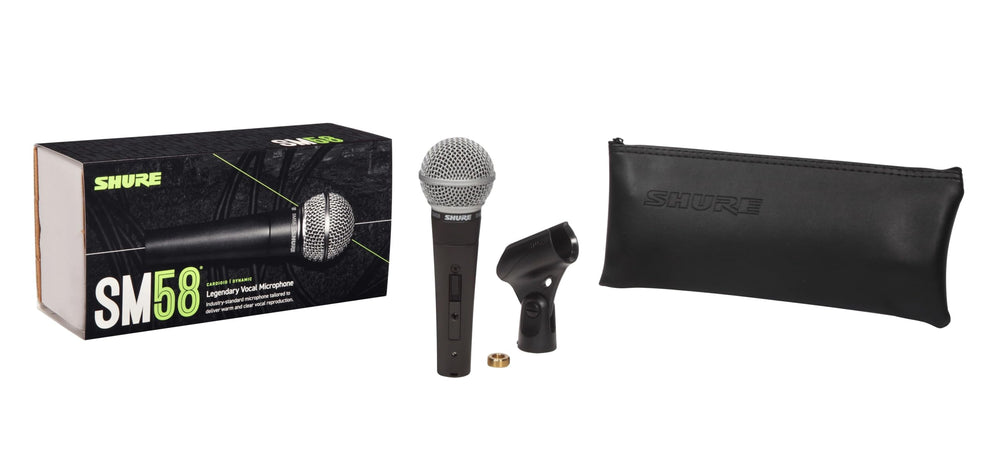 Shure SM58S on/off switch detail offering quick mute control benefit