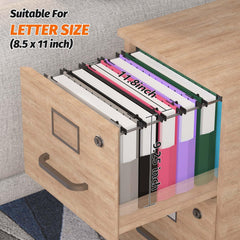 SHUTEX hanging folders installed in a filing drawer demonstrating secure, tidy storage