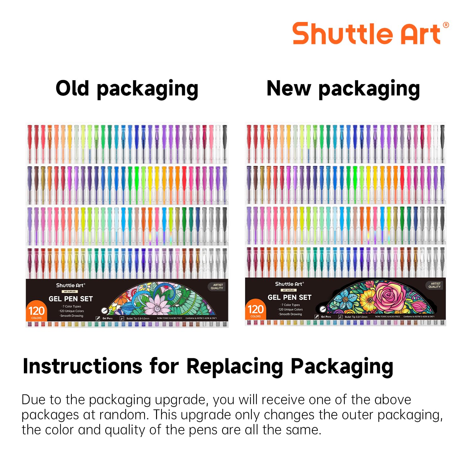 Shuttle Art case open with organized slots for quick selection and tidy storage