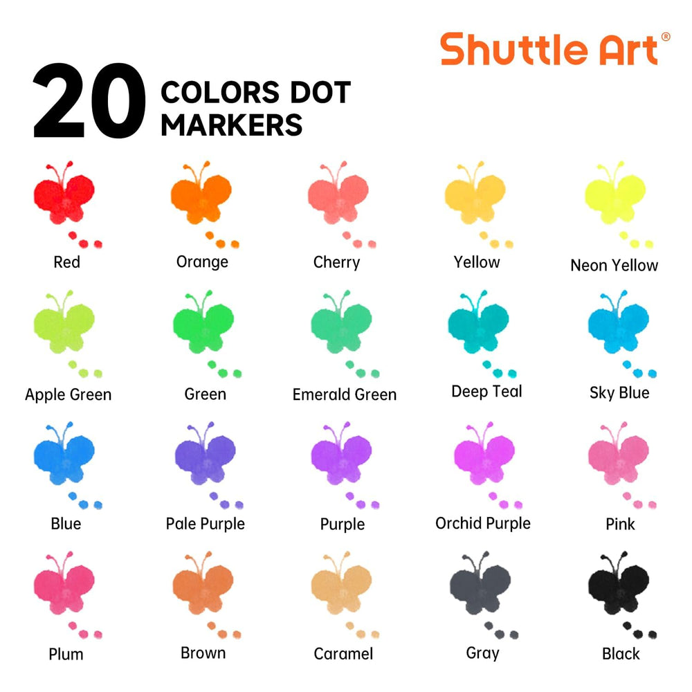 Shuttle Art color array flatlay highlighting variety for mixing