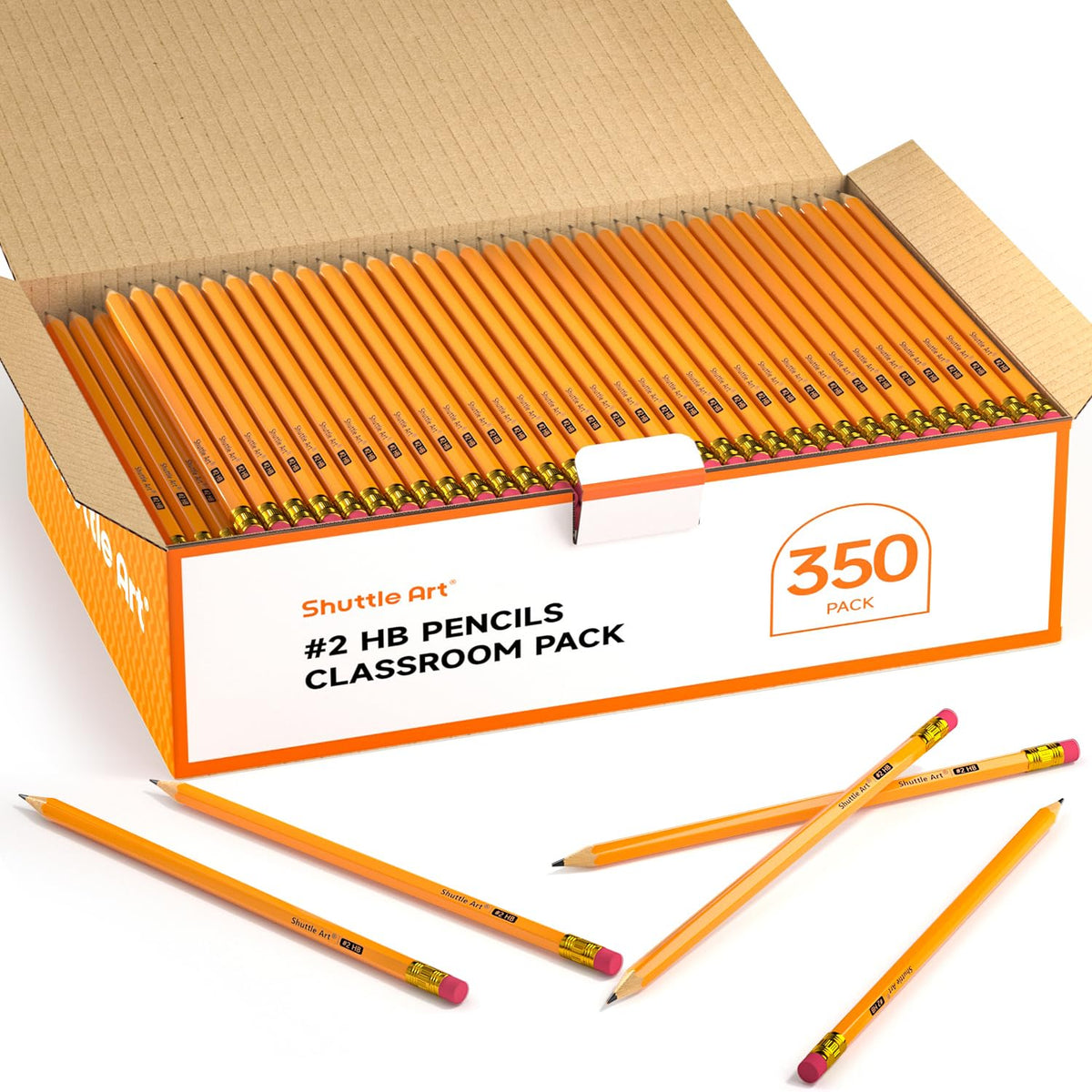 Shuttle Art front packaging showing 350-pack and school-ready benefit