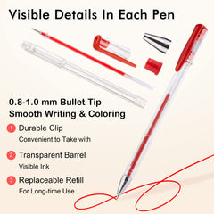 Shuttle Art closeup of pen tips demonstrating durable tips and smooth ink flow