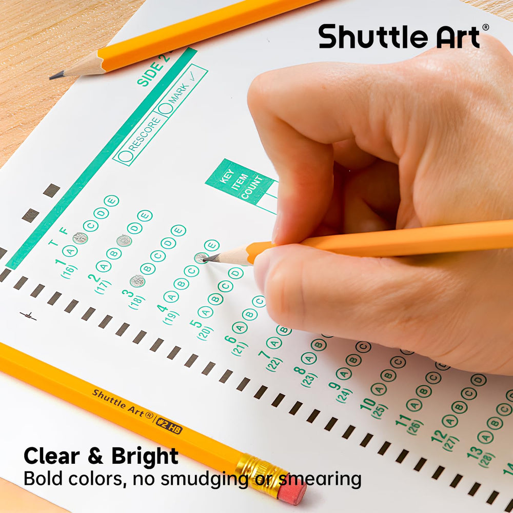 Shuttle Art pencil lead tip macro showing strong HB core for smooth marks