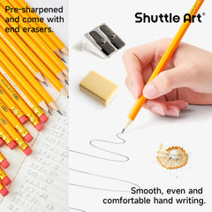 Shuttle Art pink eraser detail showing clean erasing and paper safety