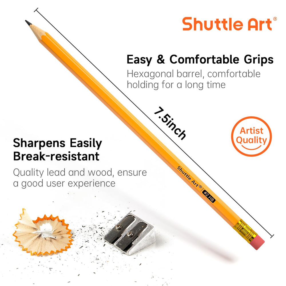 Shuttle Art pre-sharpened ends close-up demonstrating instant-use convenience