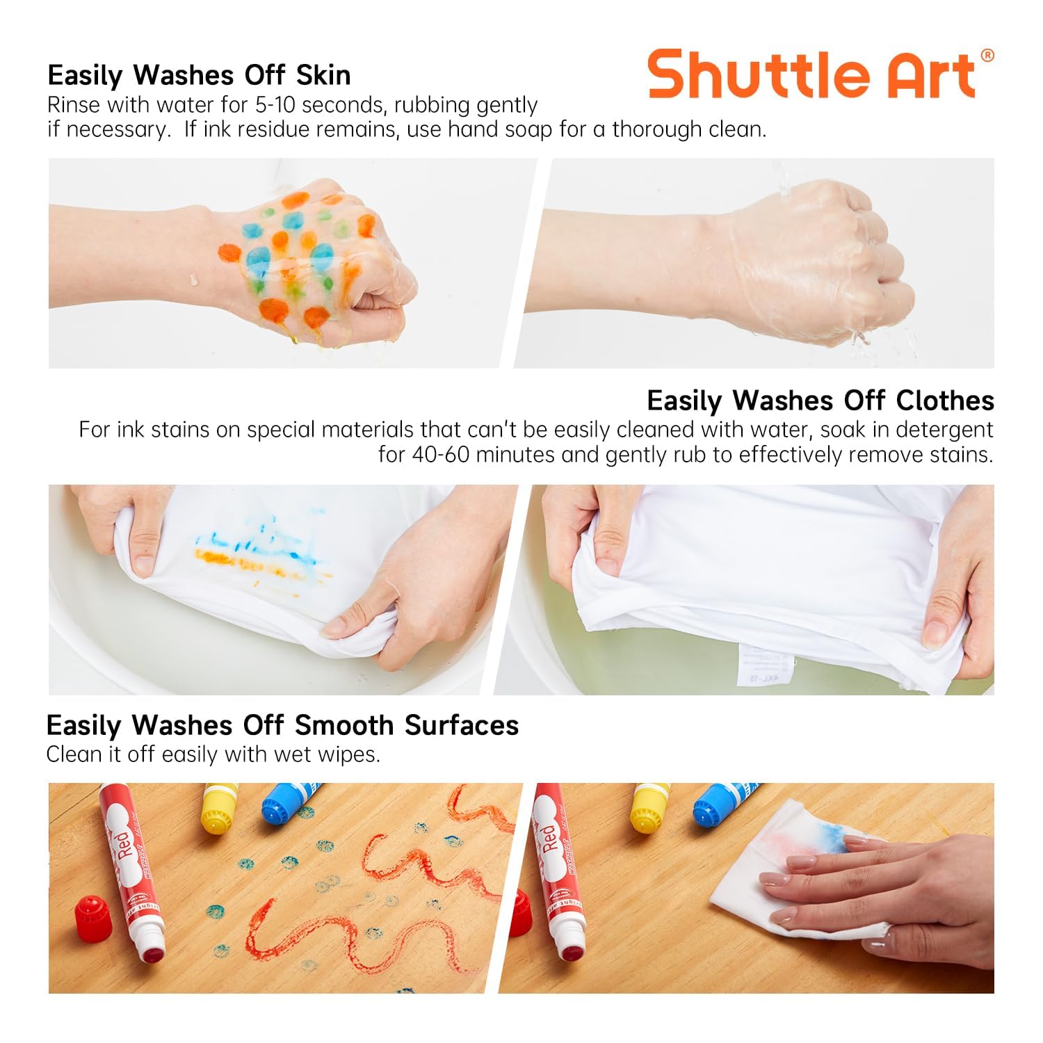 Shuttle Art dots on paper closeup showing consistent, clean stamps