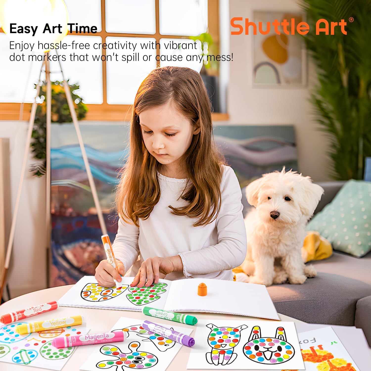 Shuttle Art size comparison in hand proving toddler-friendly scale