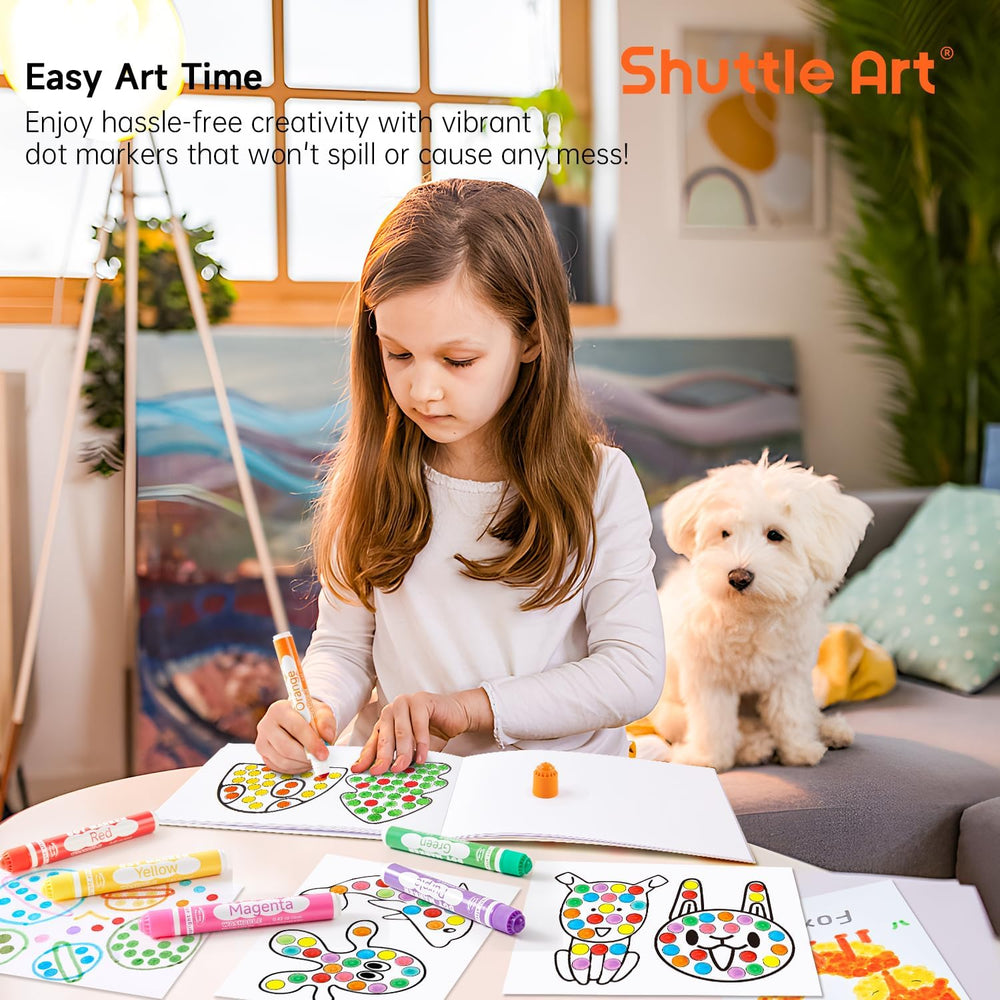 Shuttle Art size comparison in hand proving toddler-friendly scale