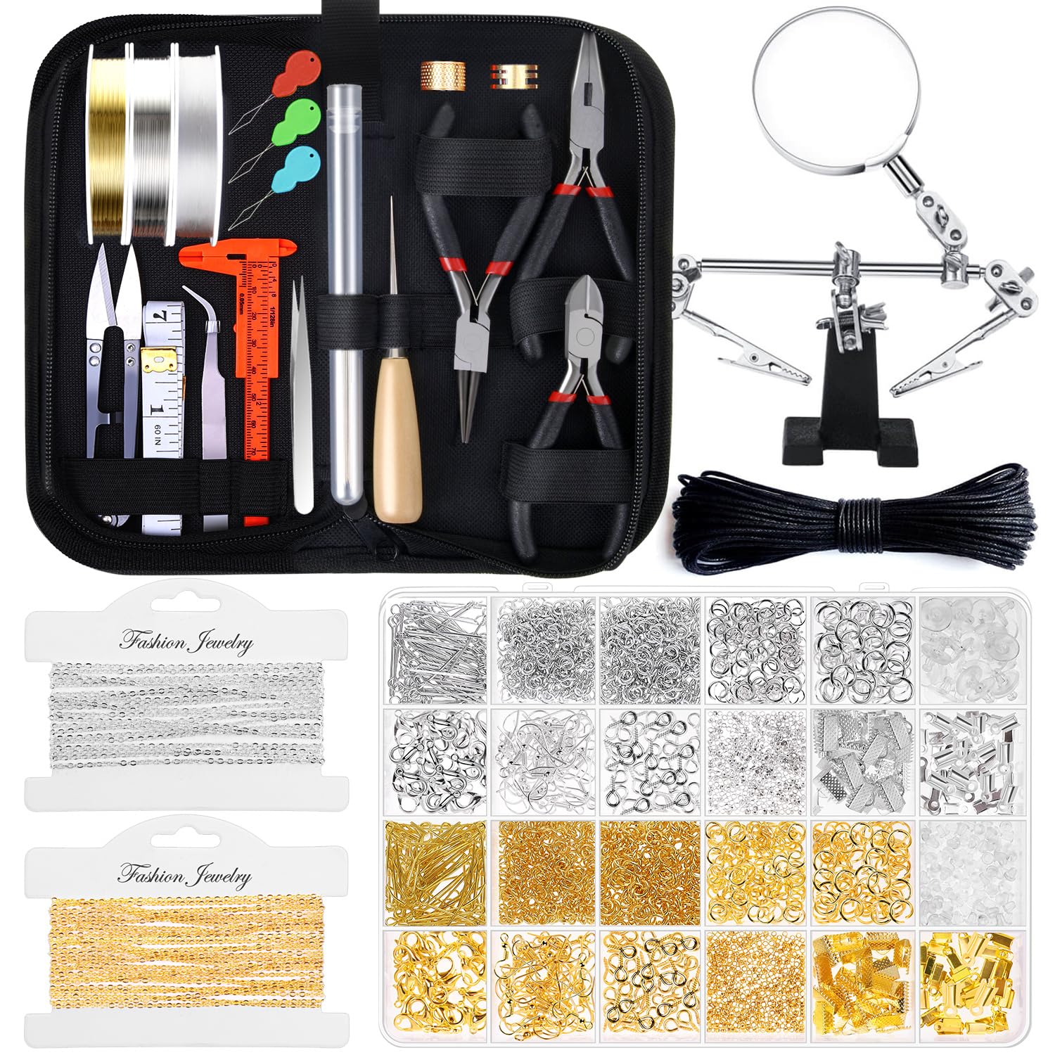 shynek front view of full kit showing tools and findings for immediate crafting