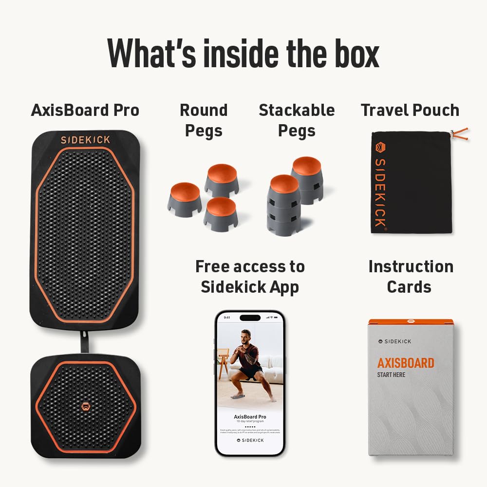 Sidekick app on phone with AxisBoard program screen showing guided workouts and clear progression