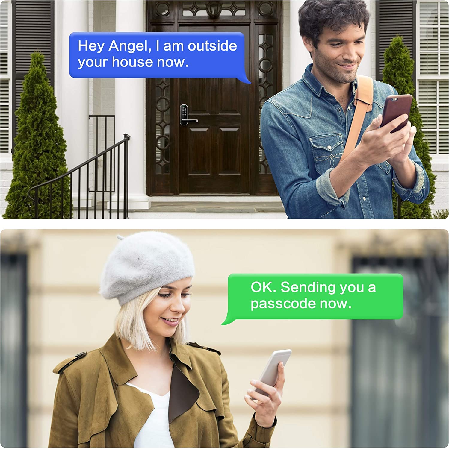 Sifely lifestyle image of family using keyless entry for safety