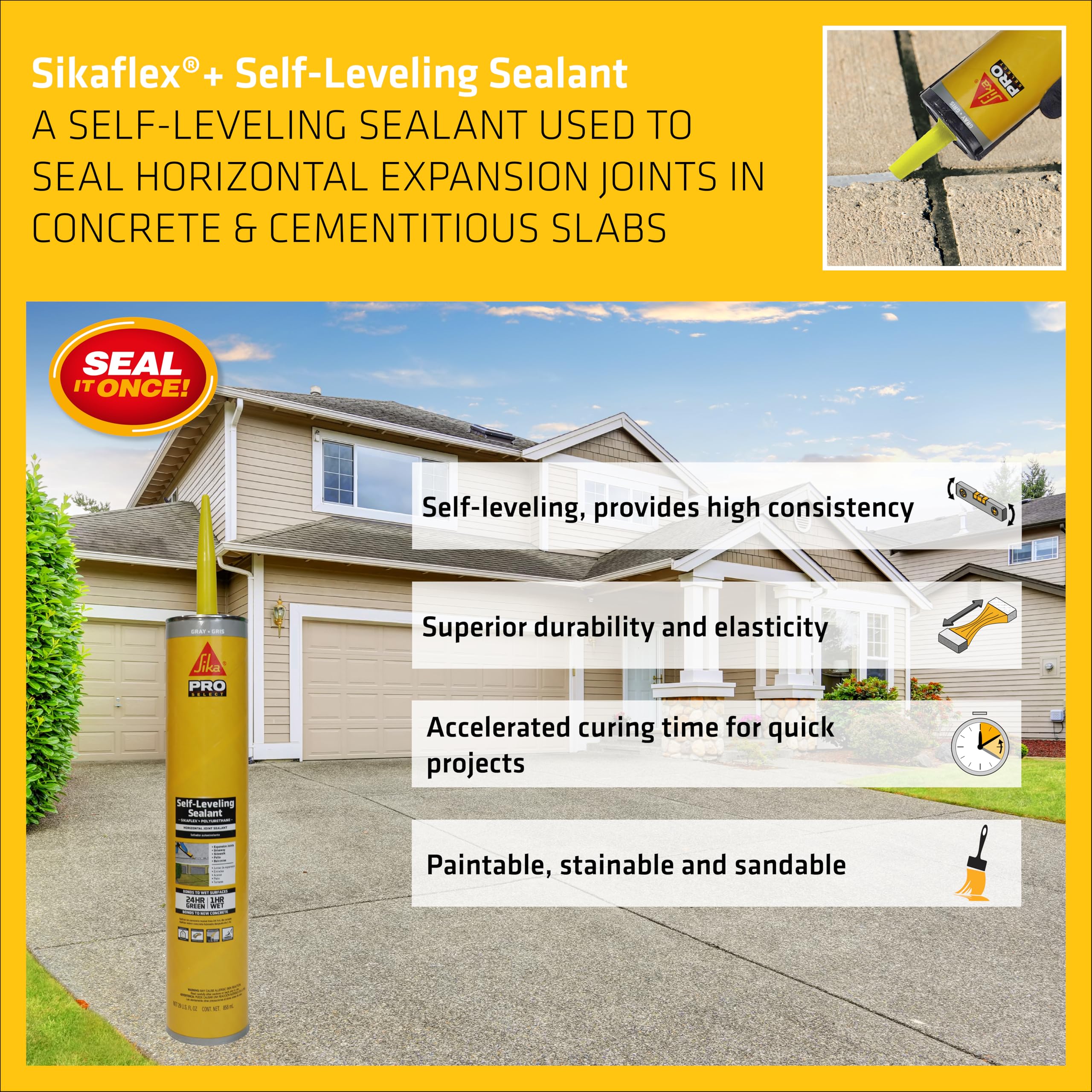 SIKA sealant flowing into concrete joint for waterproofing