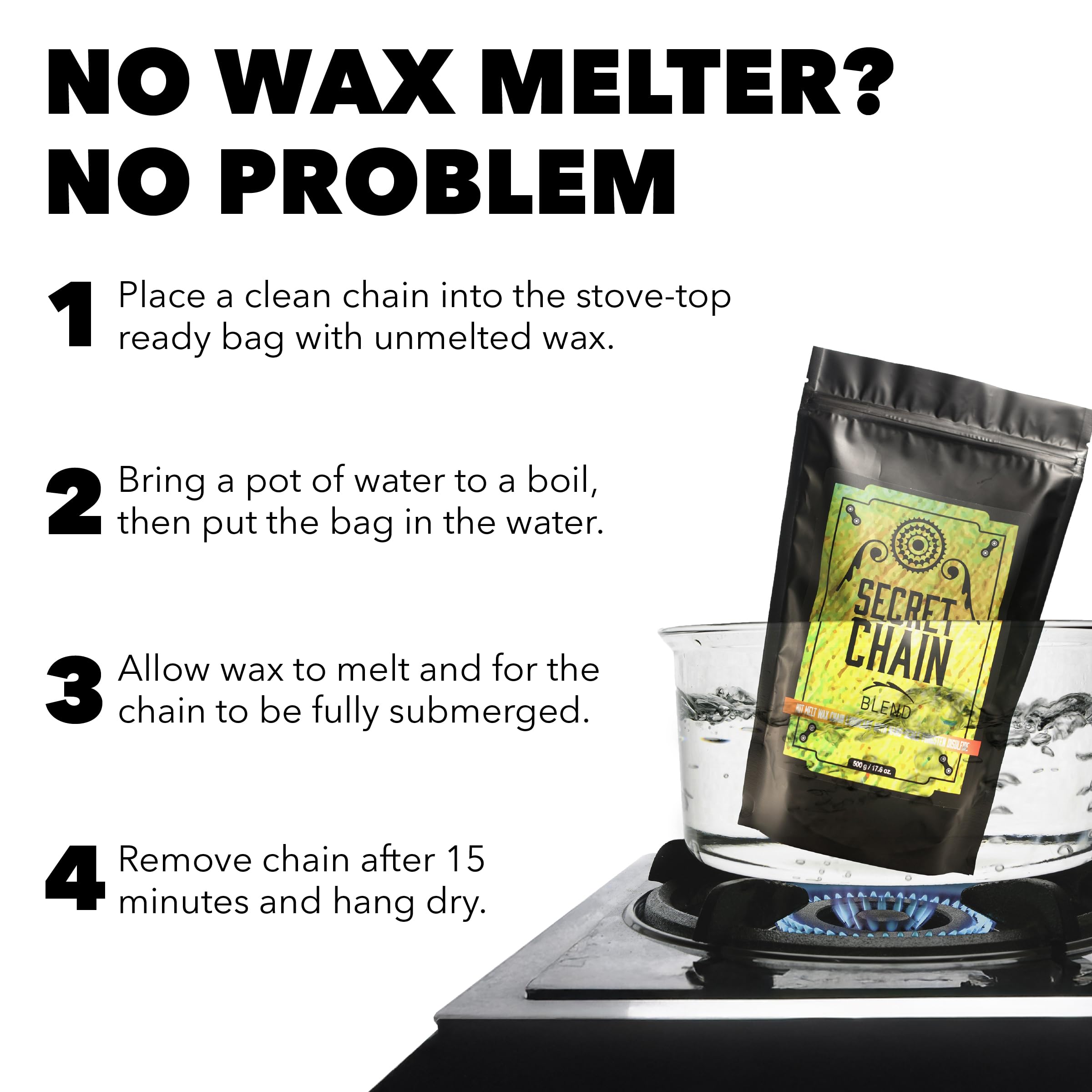 SILCA wax melting system with pouch in place showing controlled heating benefit
