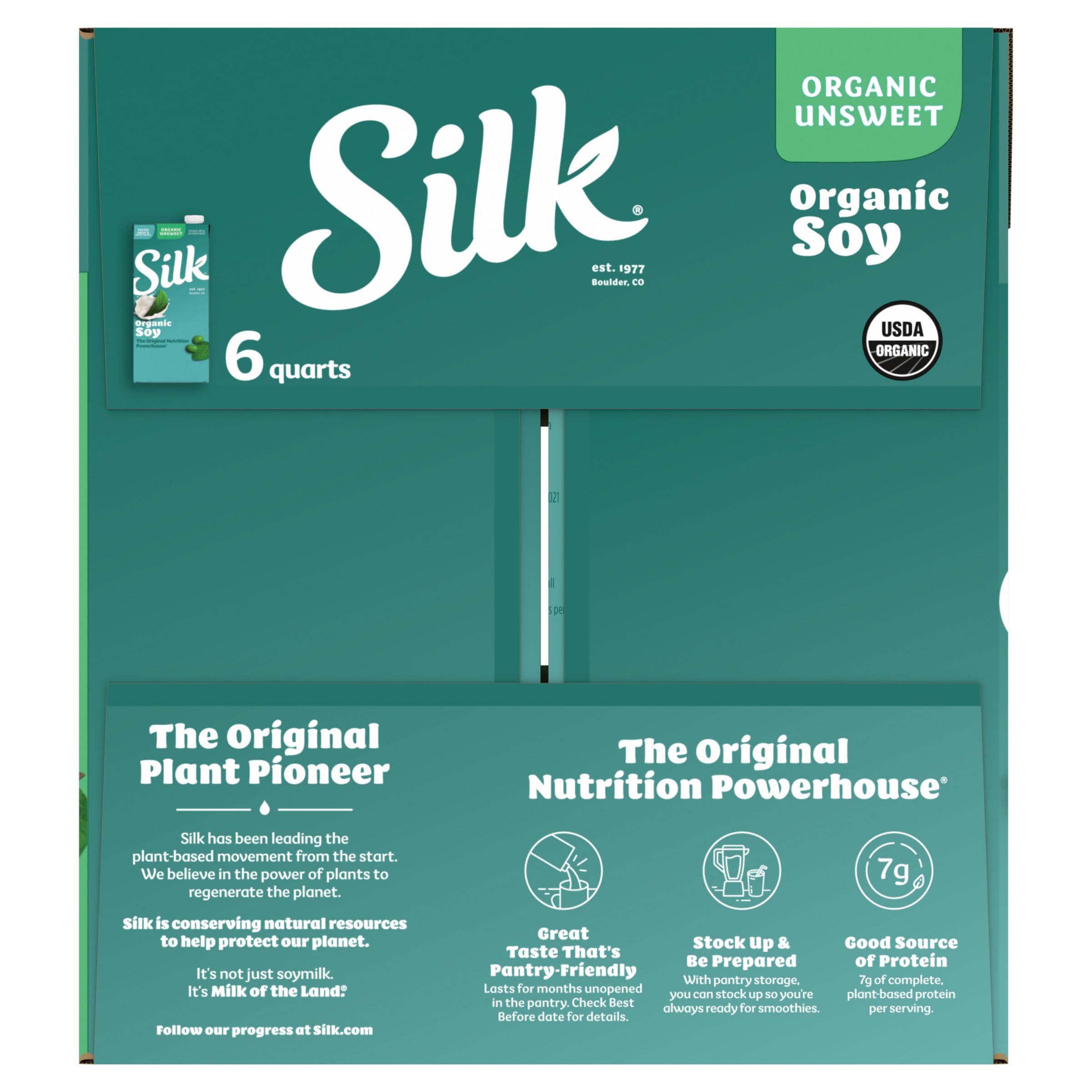 Silk ingredients with whole soybeans showing organic sourcing benefit