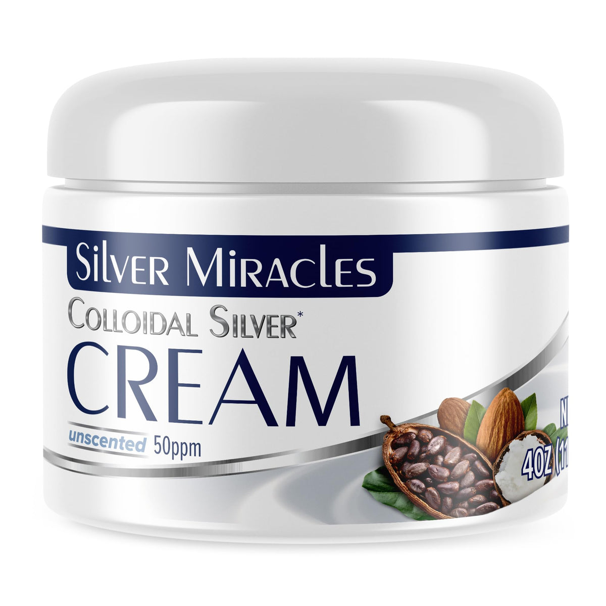 Silver Miracles front packaging showing 4oz jar and clear product name for trust