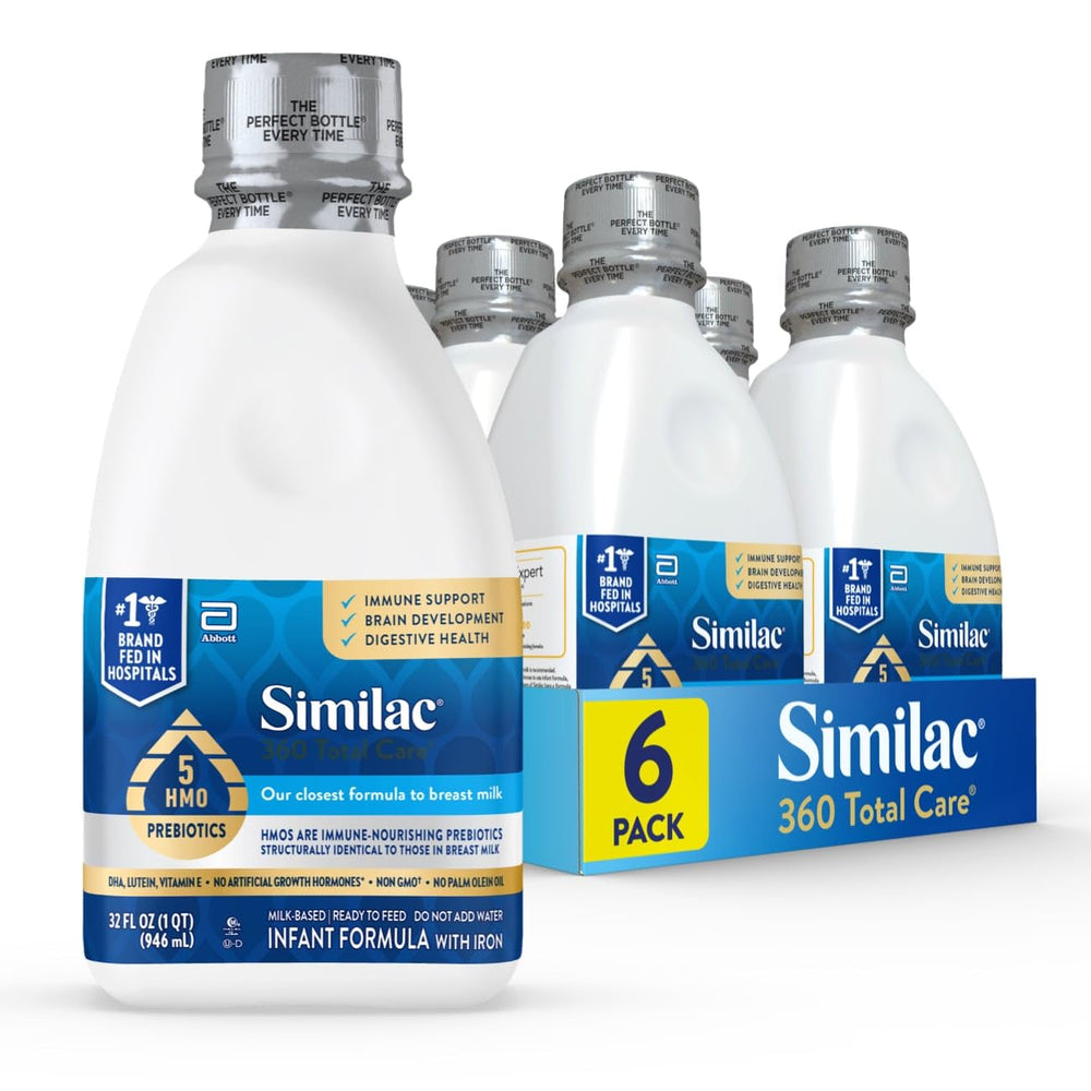 Similac 360 front packaging showing ready-to-feed convenience and hospital trust