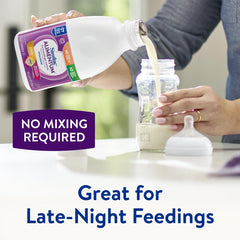 Similac pouring into bottle demonstrating convenient no-mix preparation