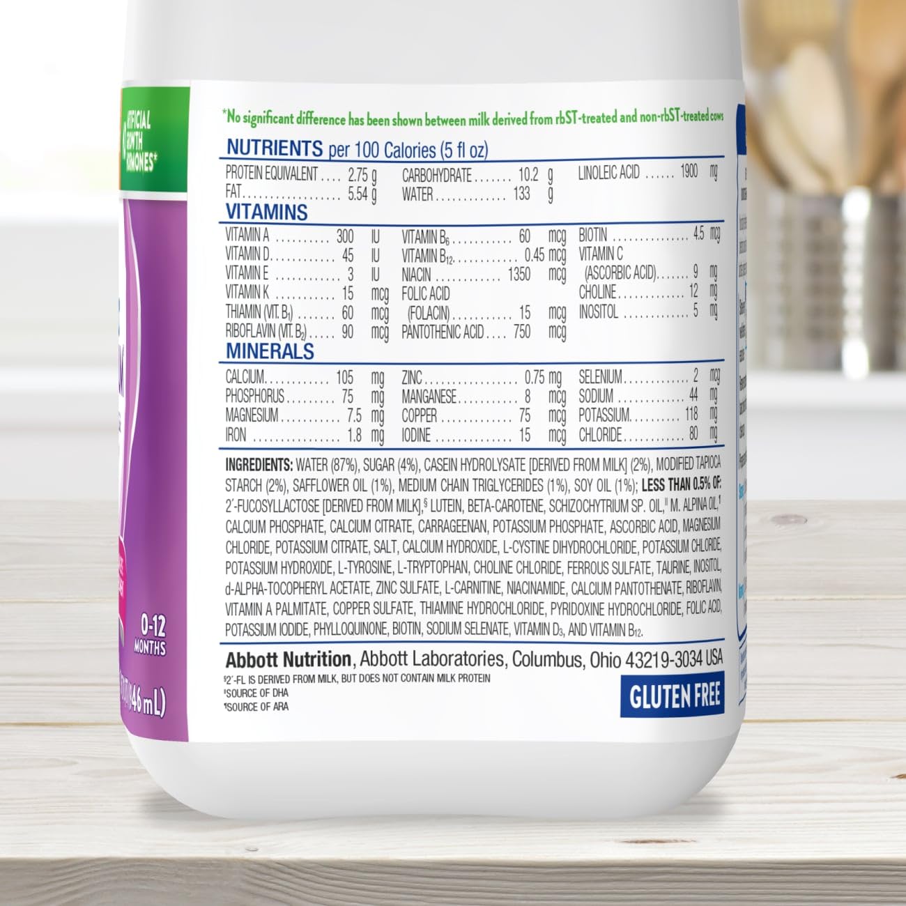 Similac ready-to-feed bottle close-up for fast, spill-free feeding