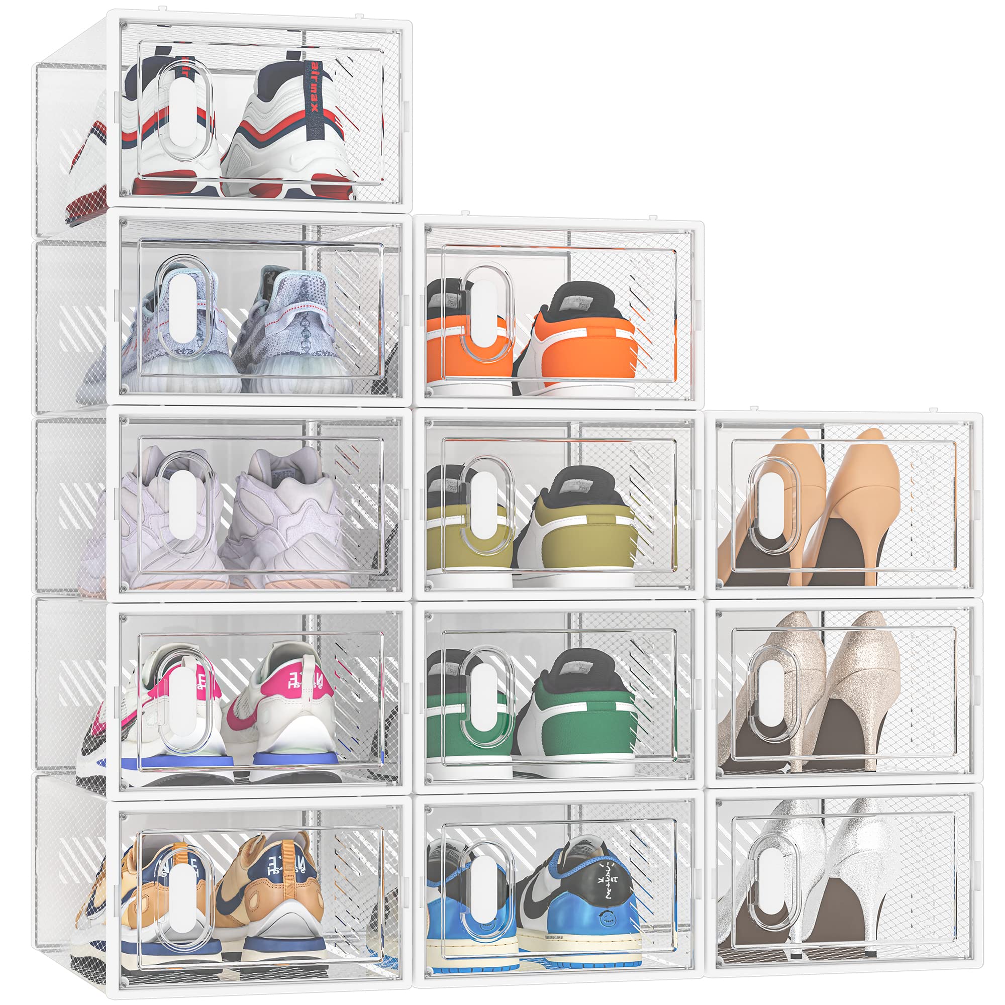 SIMPDIY clear front view showing visible shoes and quick selection benefit