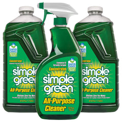 Simple Green front packaging showing spray and refill, clear branding and versatile use