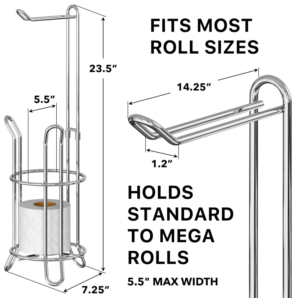 Simple Houseware side profile highlighting slim chrome silhouette for tight bathroom spaces