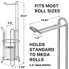Simple Houseware side profile highlighting slim chrome silhouette for tight bathroom spaces