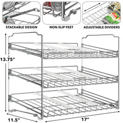 Simple Houseware closeup of movable plastic dividers offering adjustable spacing