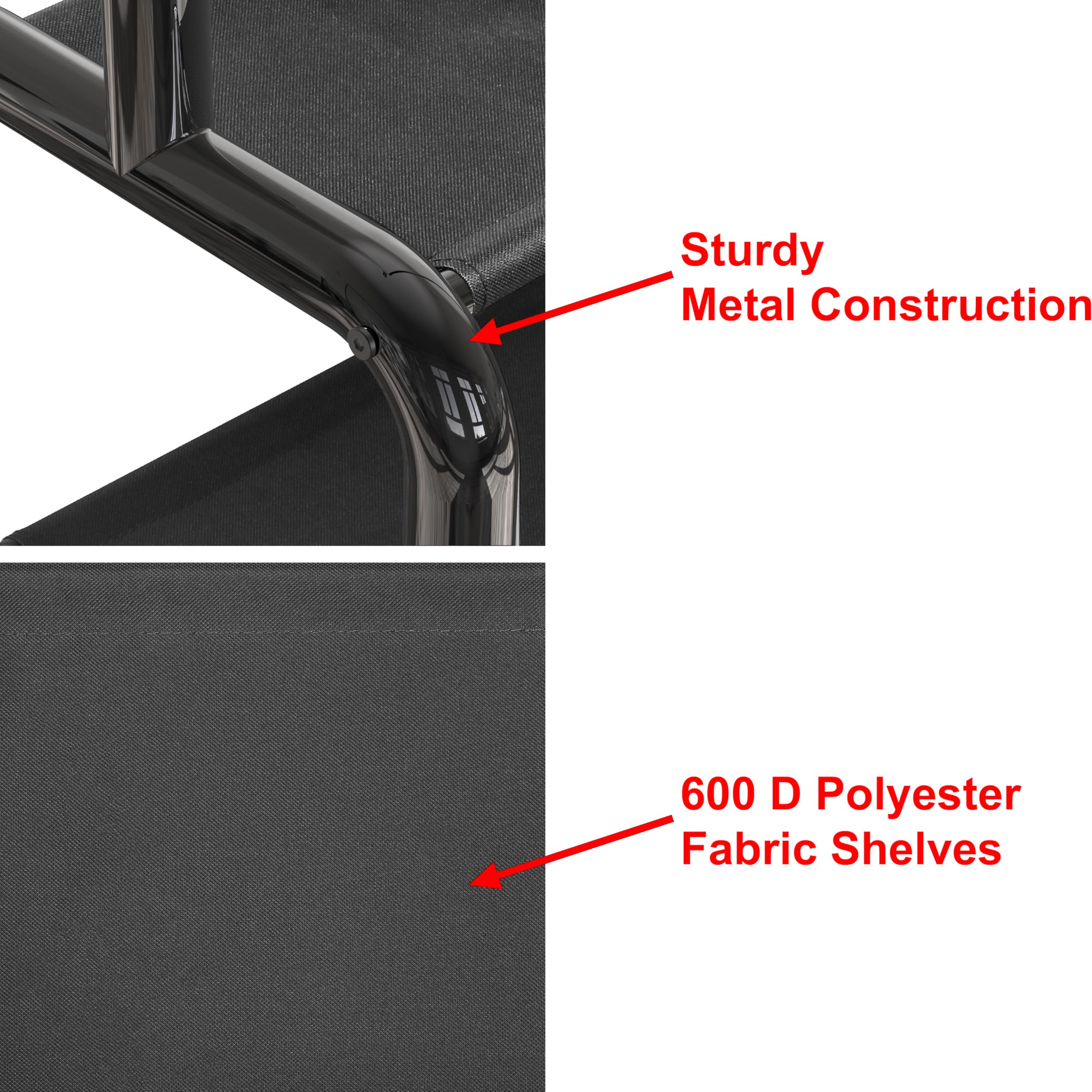 Simple Houseware fabric shelf detail showing texture and storage capacity for shoes