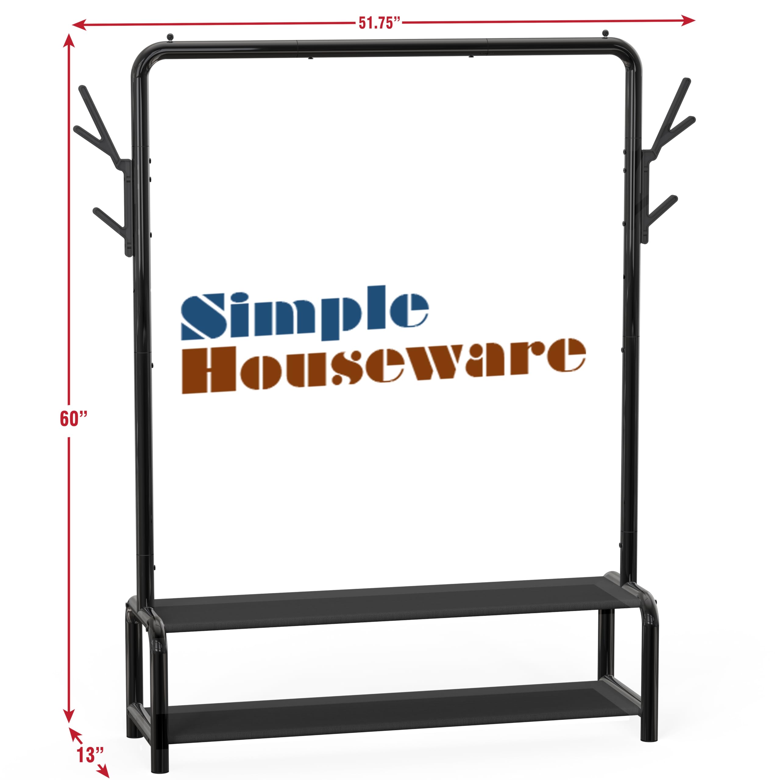 Simple Houseware hanging rod stopper detail preventing hanger slippage for secure storage
