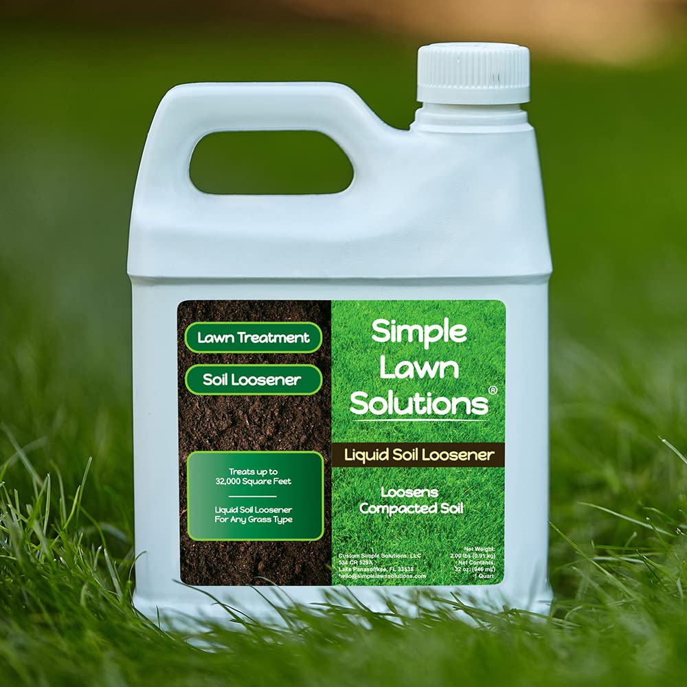 Simple Lawn Solutions used with core aerator illustrating enhanced aeration benefit