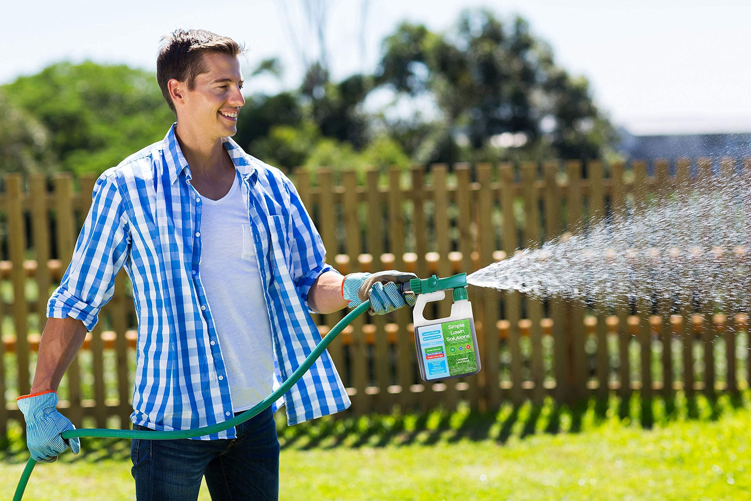 Simple Lawn Solutions commercial use truck indicating professional-grade product