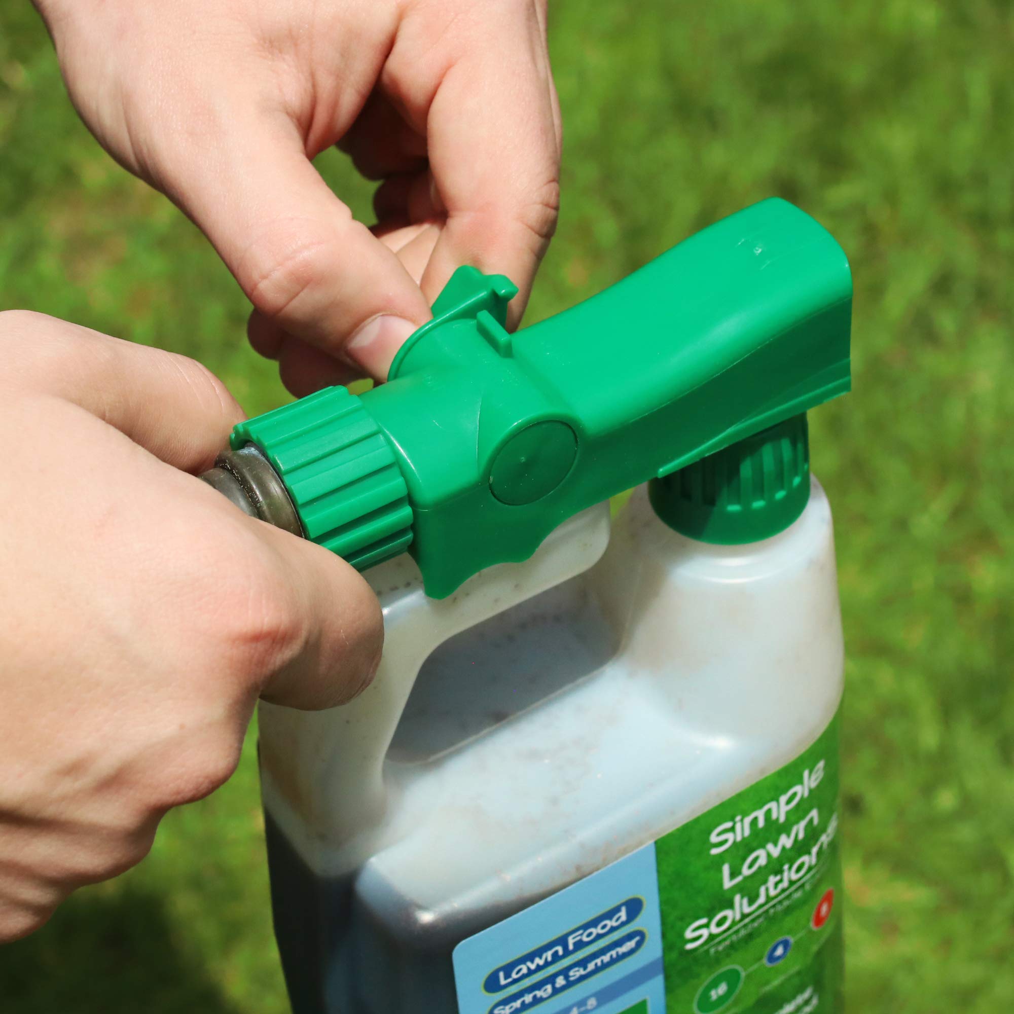Simple Lawn Solutions seaweed and fish emulsion close-up boosting uptake