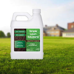 Simple Lawn Solutions mixed in a backpack sprayer for fast lawn treatment benefit