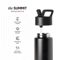Simple Modern straw lid closed showing leak-proof nozzle for worry-free transport